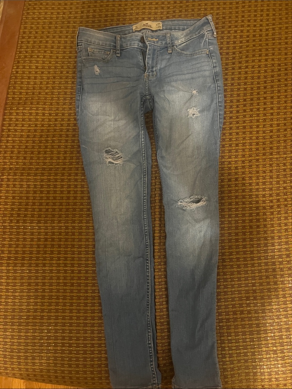 Hollister Light Blue Ripped Women's Skinny Jeans